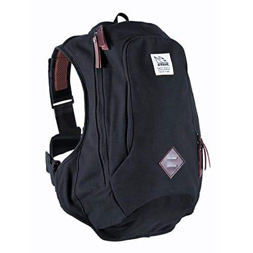 Sac à dos moto Vintage et technologique en toile noire Uswe