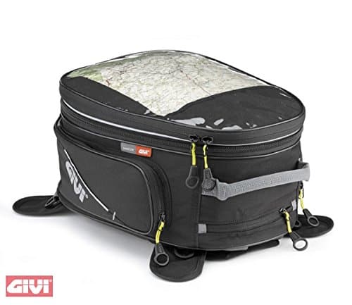 Sacoche réservoir moto avec pochette transparente pour ranger ou utiliser la carte routière