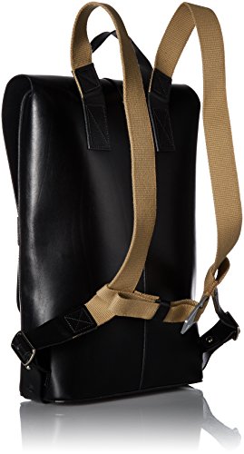 Sac à dos en cuir au tannage végétal Brooks couleur noire avec sangle ventrale