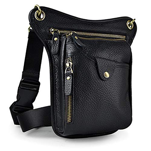 Sac de jambe noir sport imperméable et chic