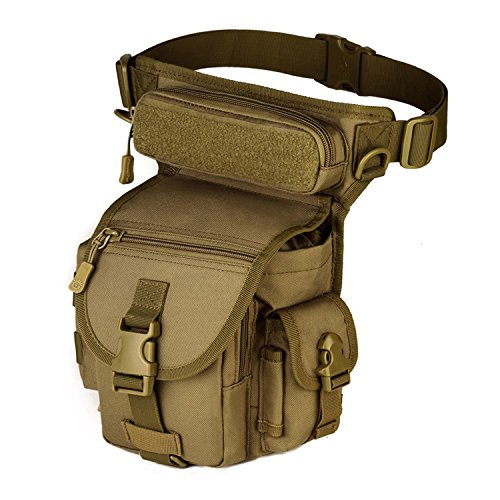 Sac de jambe tactique militaire vert kaki