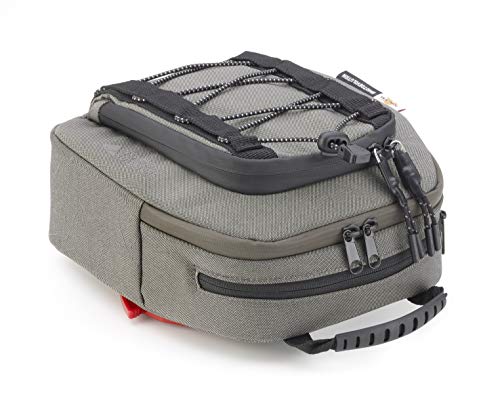 Sacoche réservoir Kappa transformable en sac à main bandoulière en tissu gris