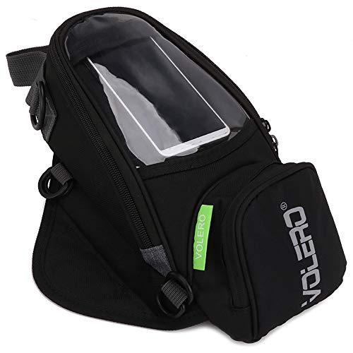 Sacoche réservoir moto avec pochette transparente pour ranger ou utiliser le téléphone mobile