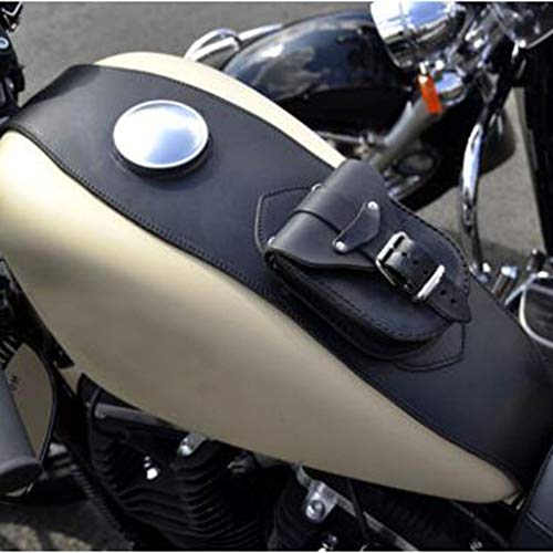 Sacoche réservoir moto en simili cuir noir Costunm