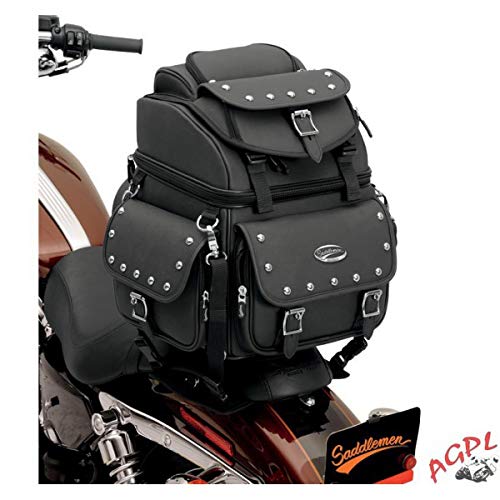 Sacoche de selle arrière moto cloutée Custom Saddlemen