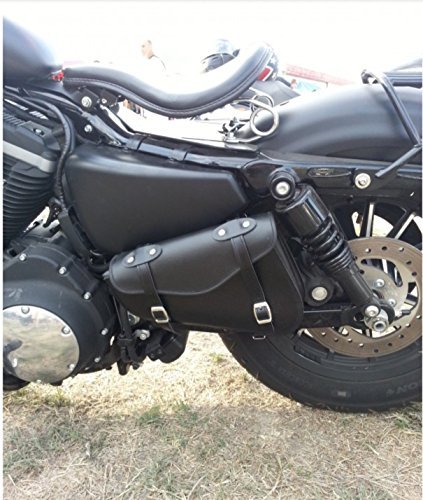 Sacoches cavalières moto Bonneville triangulaires artisanales en cuir pour Harley style custom de petite contenance